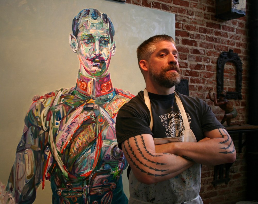 Aaron Smith in his Studio