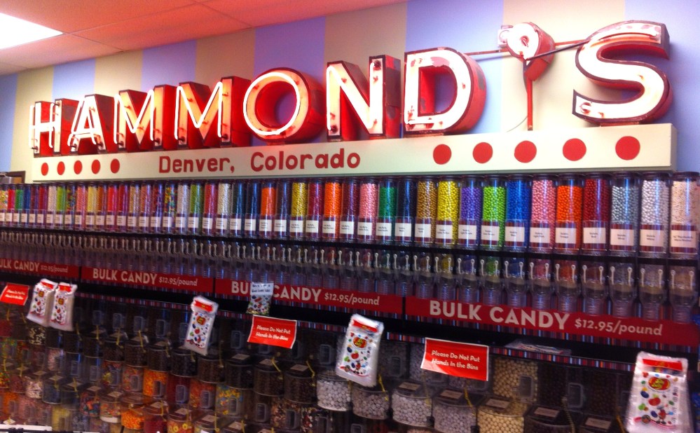 Hammond's Vintage Sign over the Candy