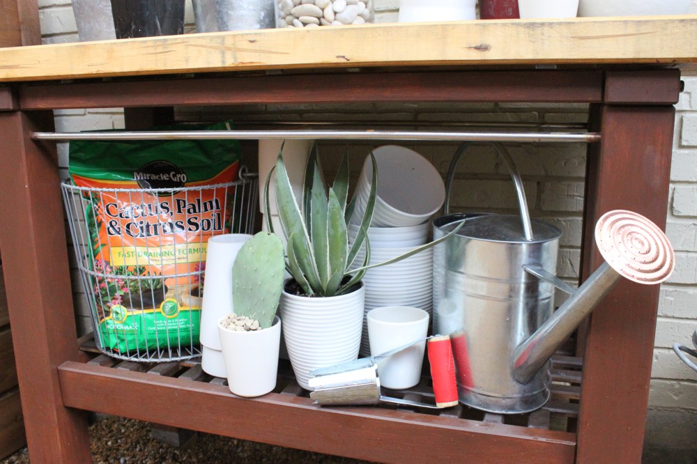 Potting Bench from Ikea with Everything We Need