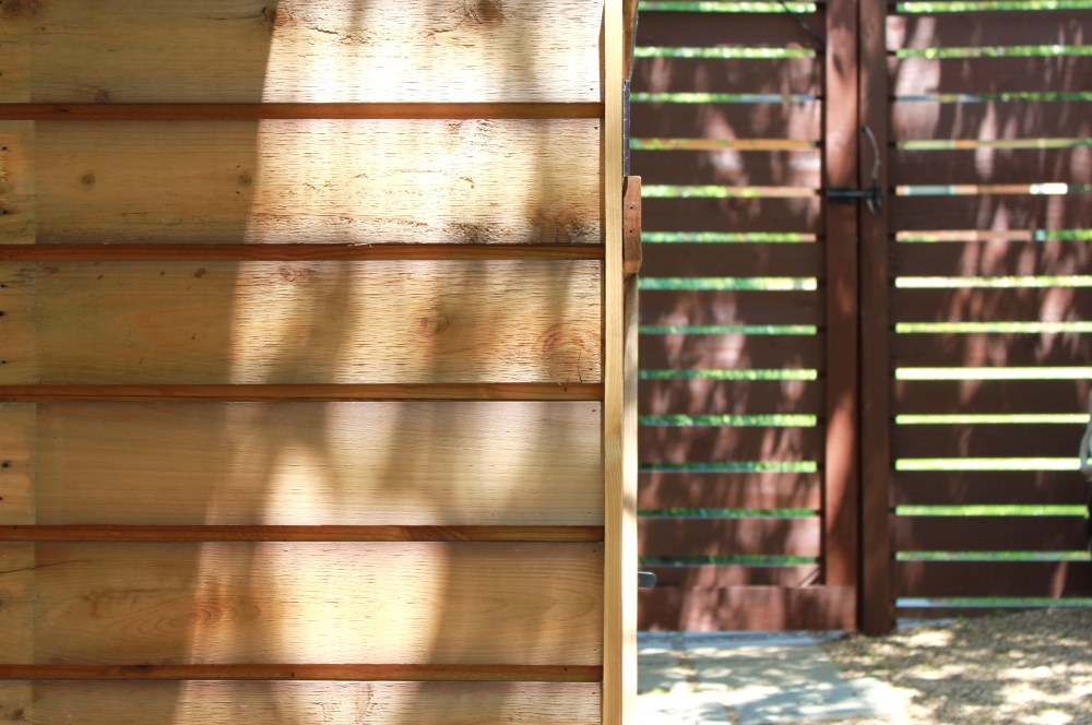 Reclaimed Wood on the Side of the Storage Shed