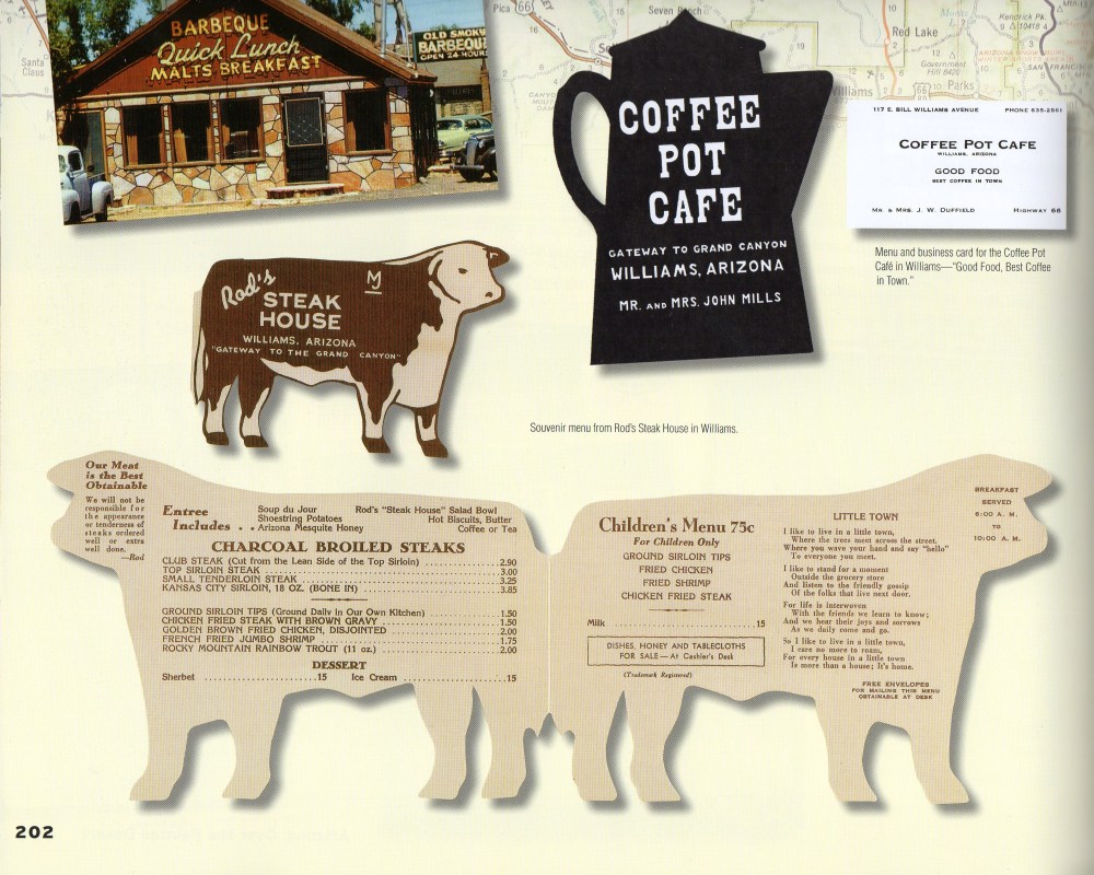Arizona Menus from Old Route 66