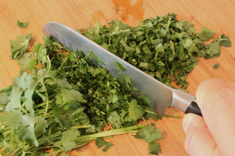 Chop the Cilantro with a Chef Knife