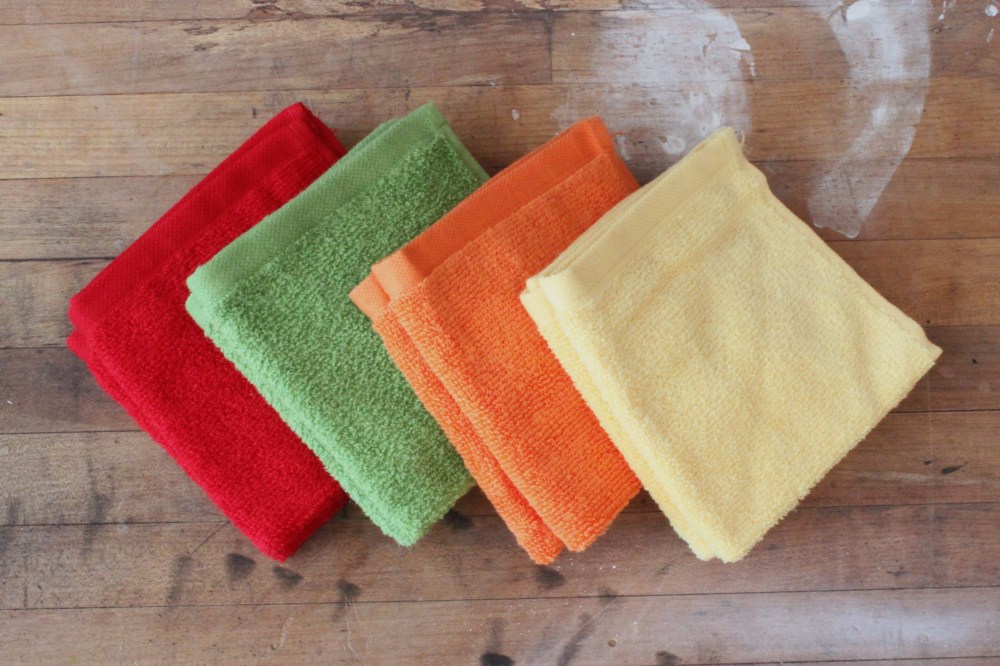 Colored Terry Washcloths from Target