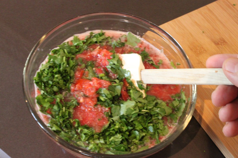 Gently Fold in the Chopped Cilantro