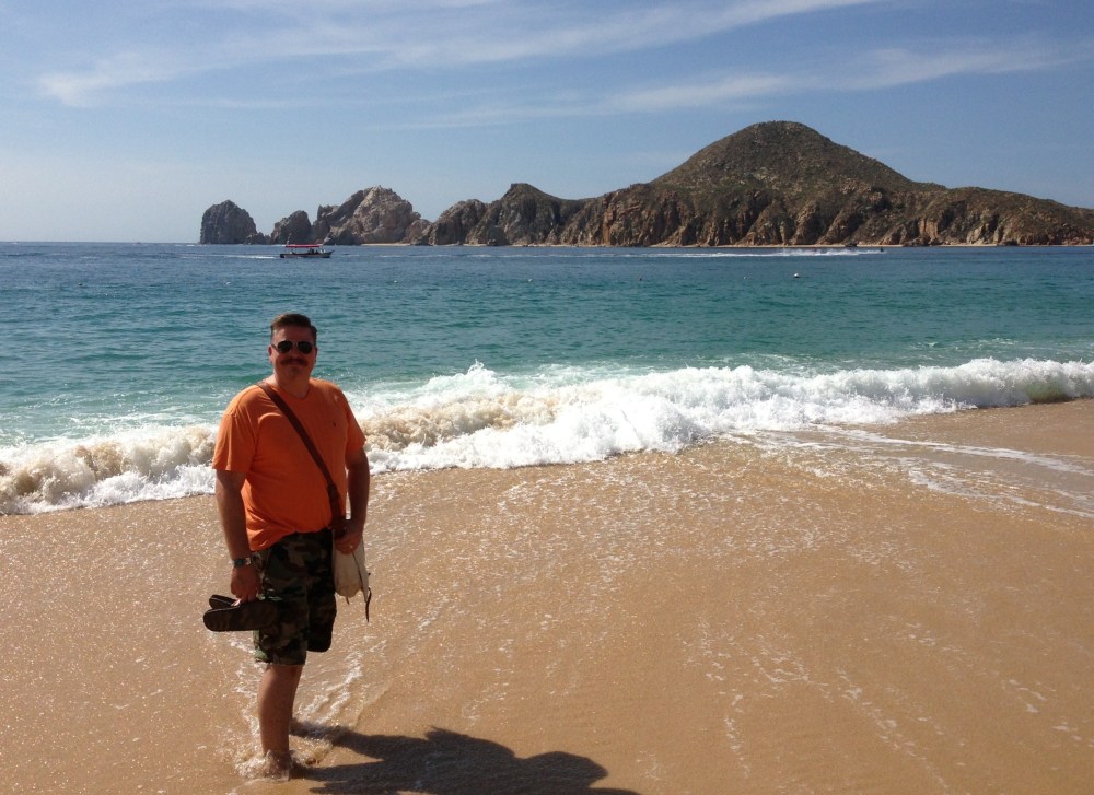James on the beach in Cabo