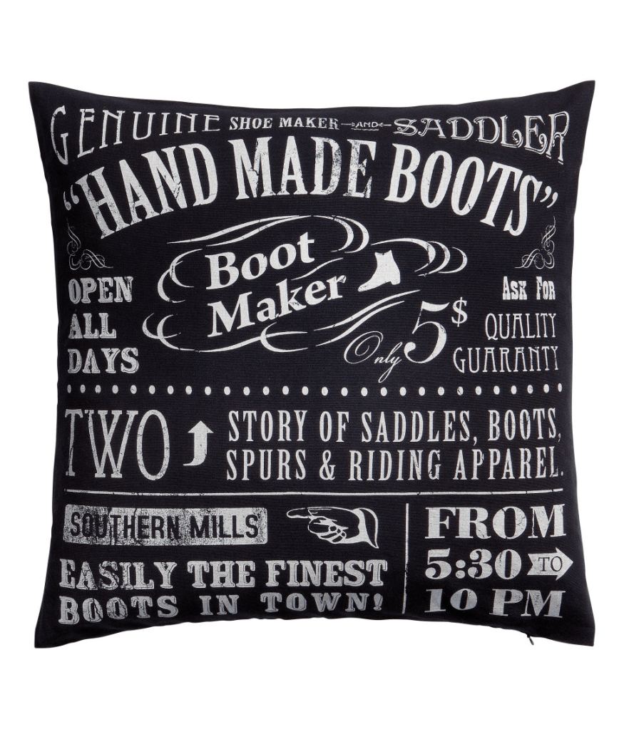Boot Maker Pillow Cover