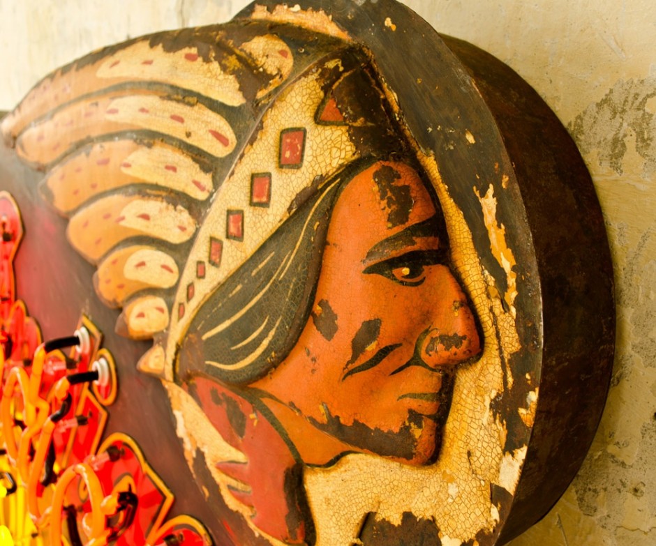 Details on the Indian Motorcycles Neon Sign by Roadhouse Relics