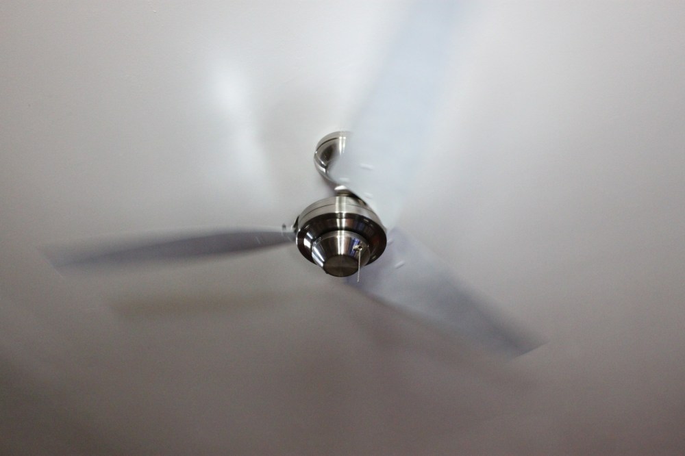 New White Blades on the Industrial Fan