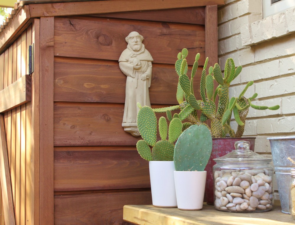 St Francis on the Side of the Tool Shed