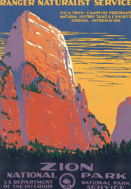 Zion National Park Poster 1938