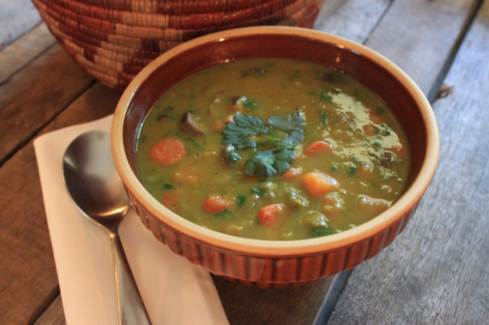 Curried Coconut Split Pea Soup from the Cavender Diary