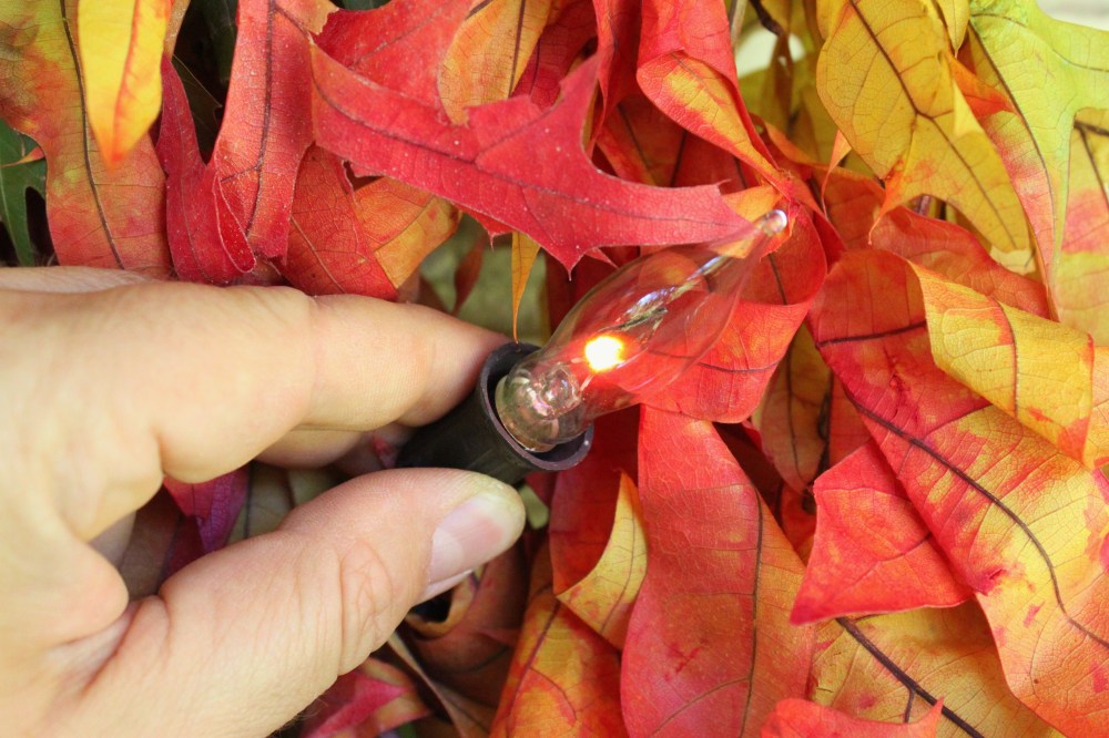 Pull the Lights Through the Back of Your Garland