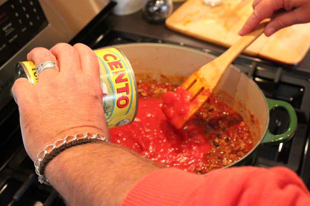 The Canned Tomatoes are the Last Ingredient to Add