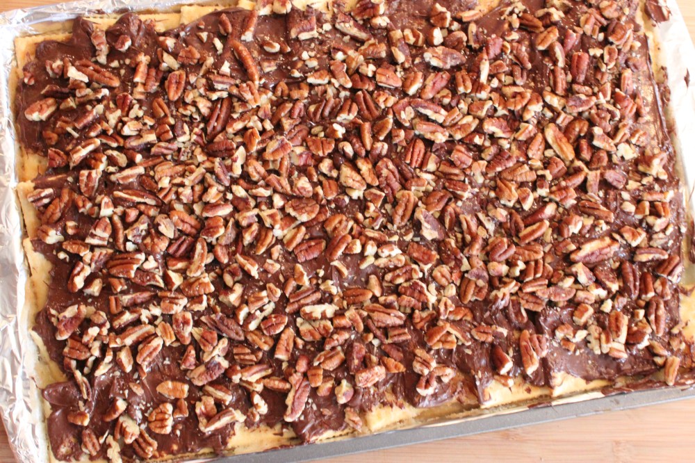 Add a Layer of Roughly Chopped Pecans