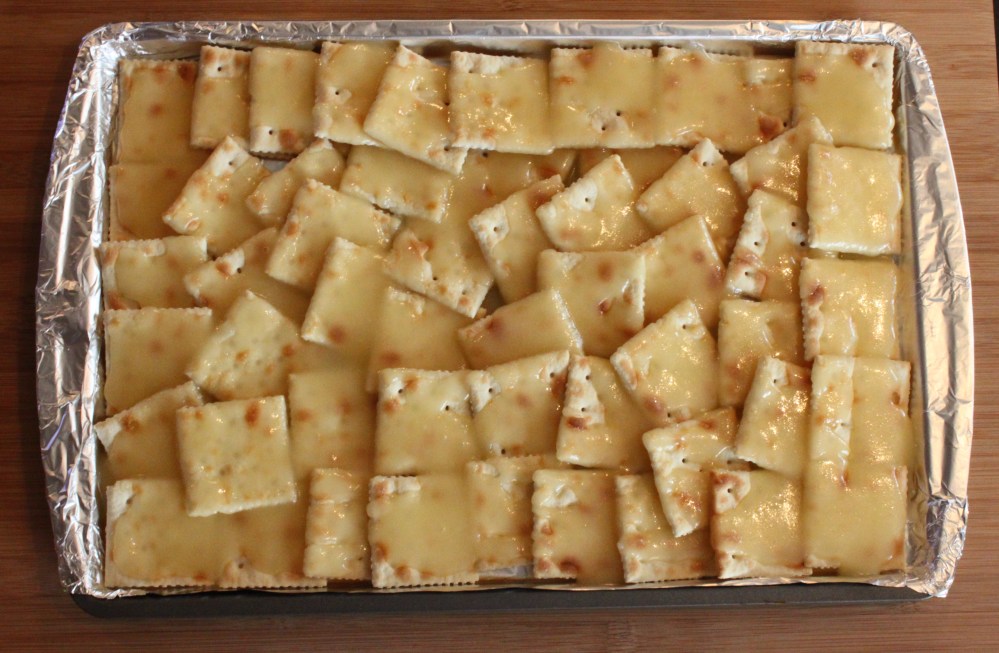 Cover all the Crackers with the Butter Mixture