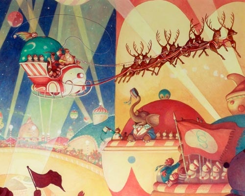 Illustration from the Book Santa Calls