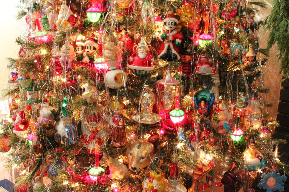 Radko's CRammed on the Christmas Tree in the Den