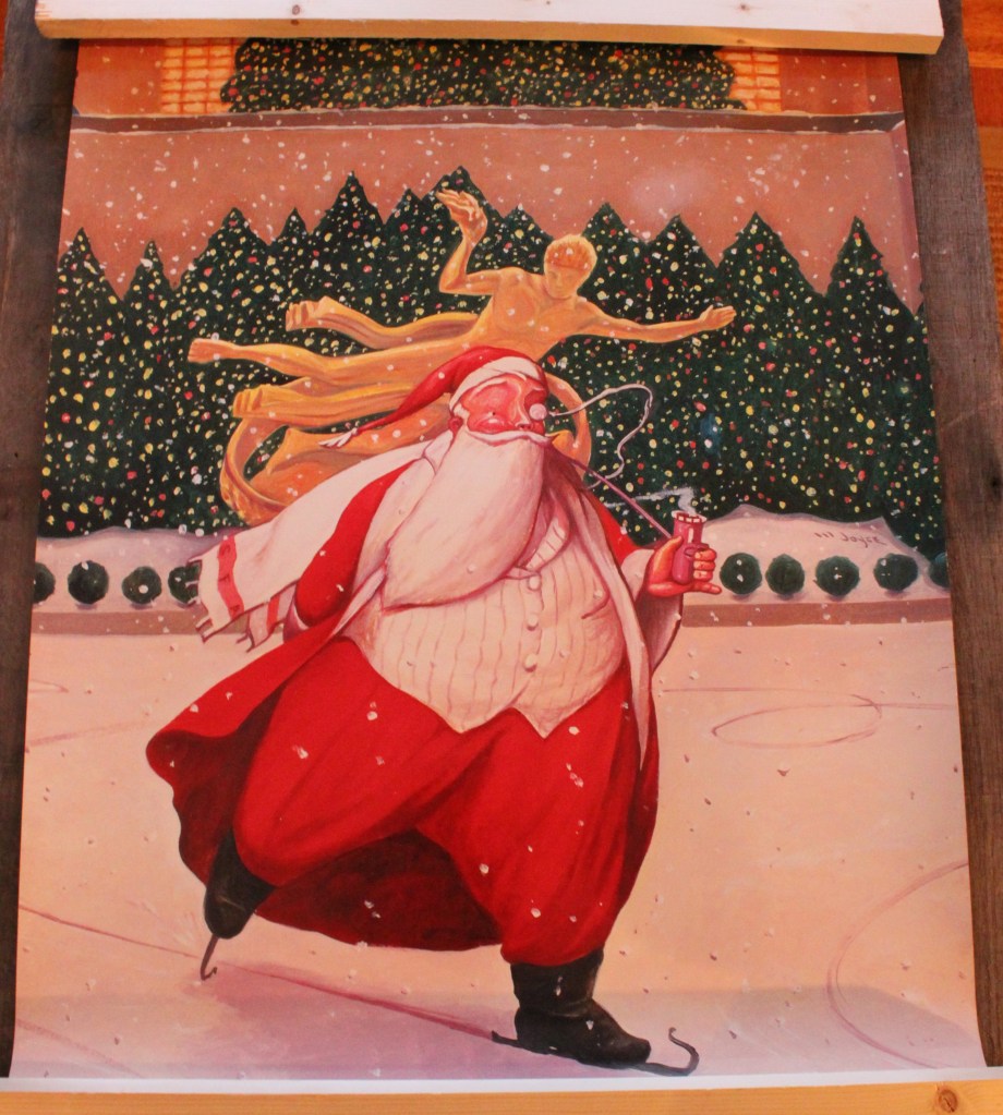 Santa Skating in Rockefeller Center