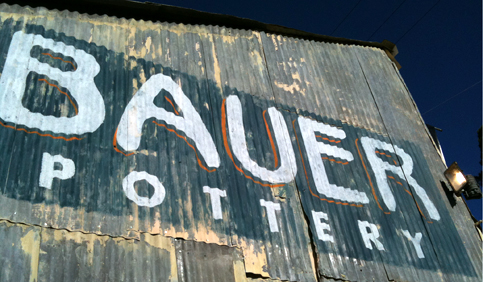 Bauer Pottery Sign