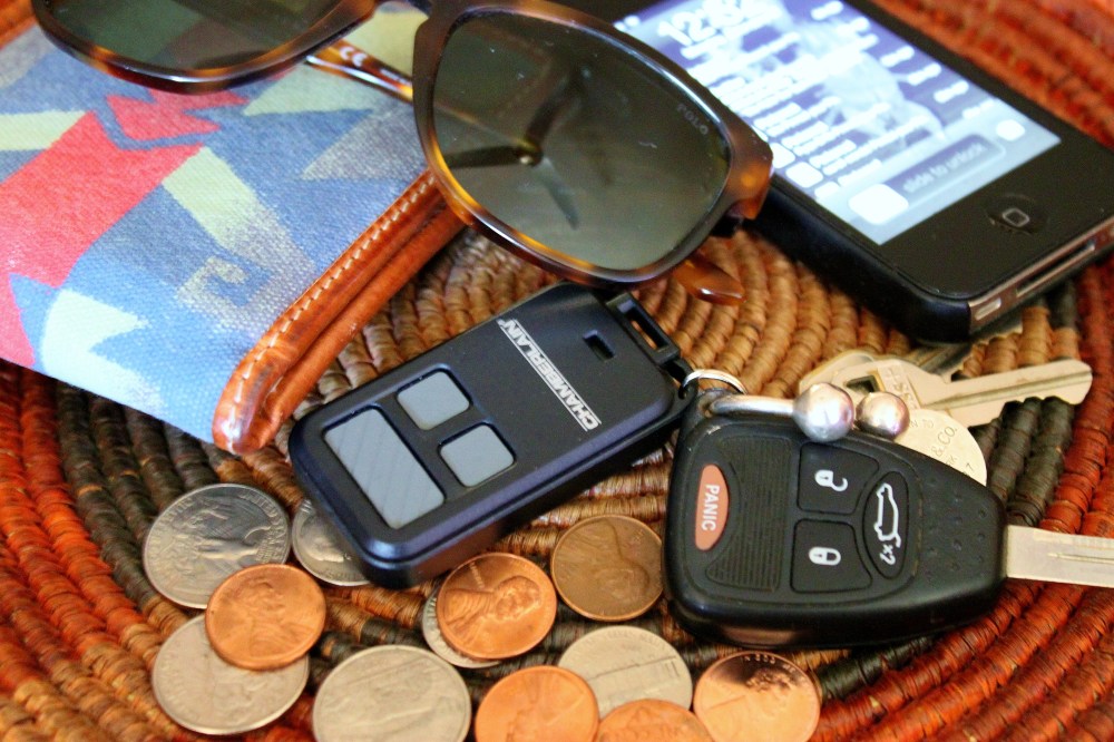 Chamberlain Key Chain Garage Door Remote Opener on Keyring