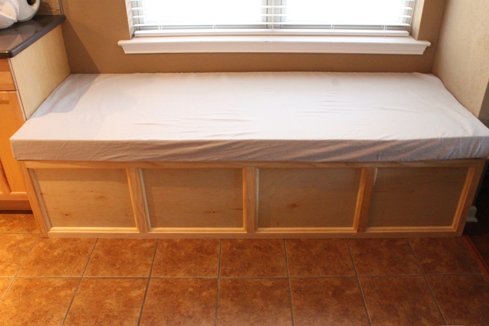 Finished Banquette in the Breakfast Area of our Kitchen