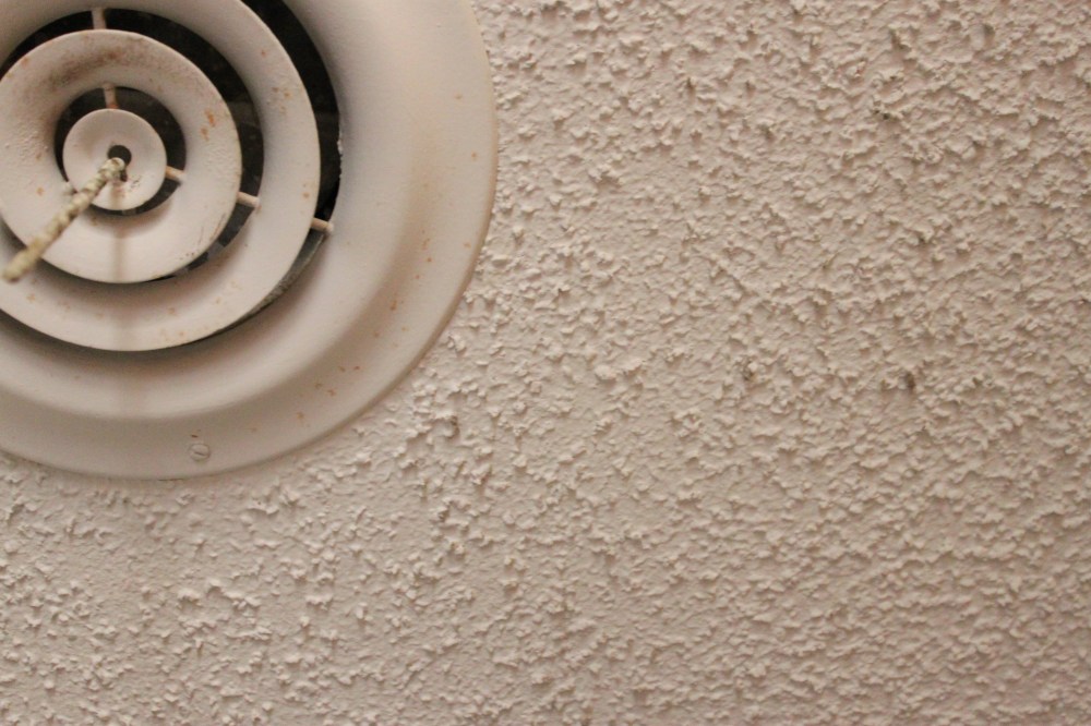 Popcorn Ceiling in the Master Bathroom