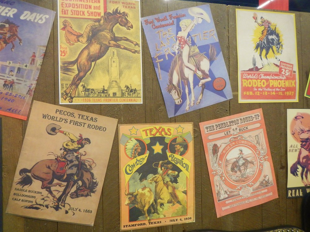 Reproduction Rodeo Posters at the Ft Worth Stock Show and Rodeo