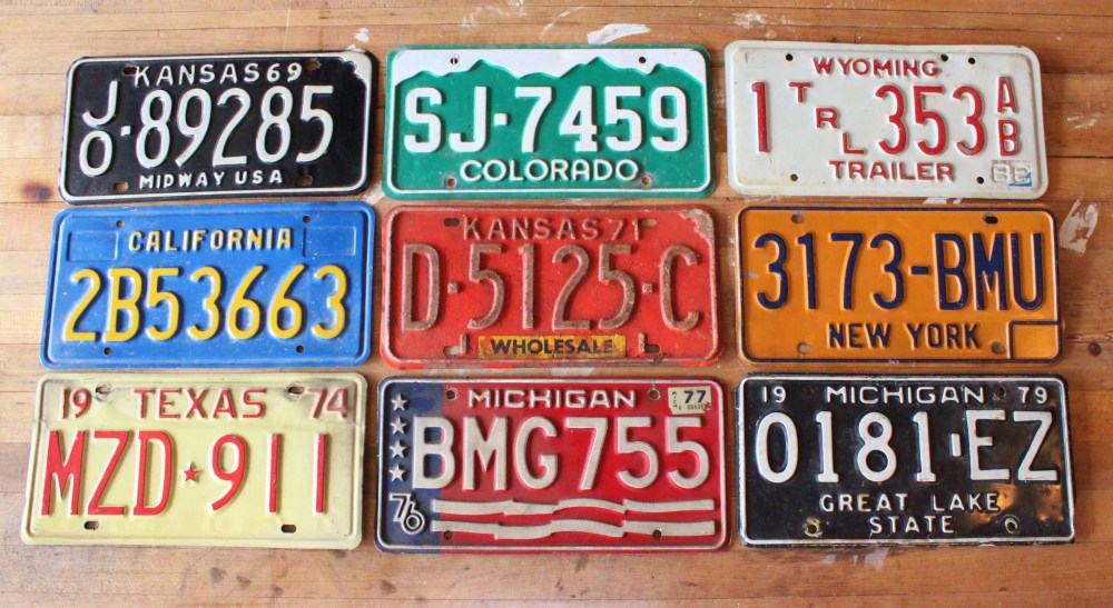 Assorted Old License Plates I've Collected Over the Years