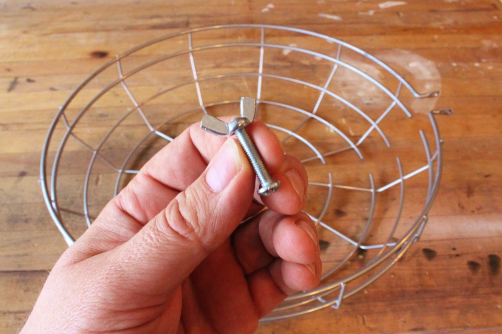 Bolt with Wing Nut to Attach Wire Cages