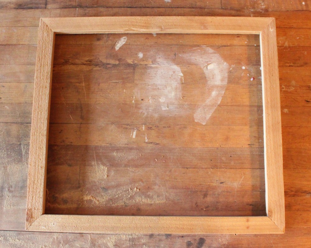 Finished Cedar Frame for the Crewel Indian Head