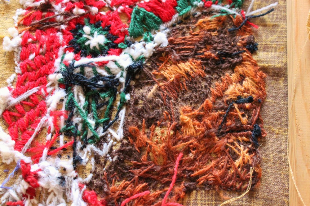 Crewel Work Indian Chief Knots