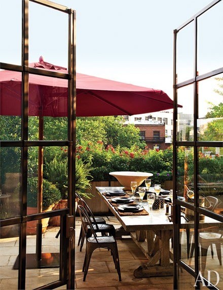 Patio Dining at Goldfarb/Paredes East Village Penthouse