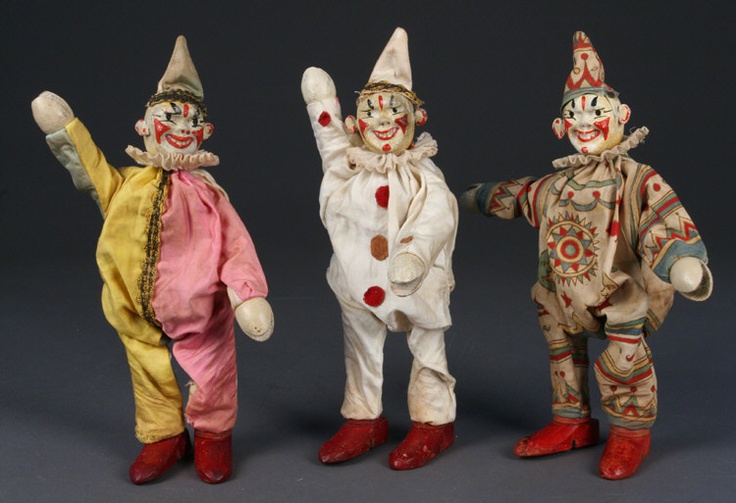 Schoenhut's Humpty Dumpty Circus Creepy Clowns
