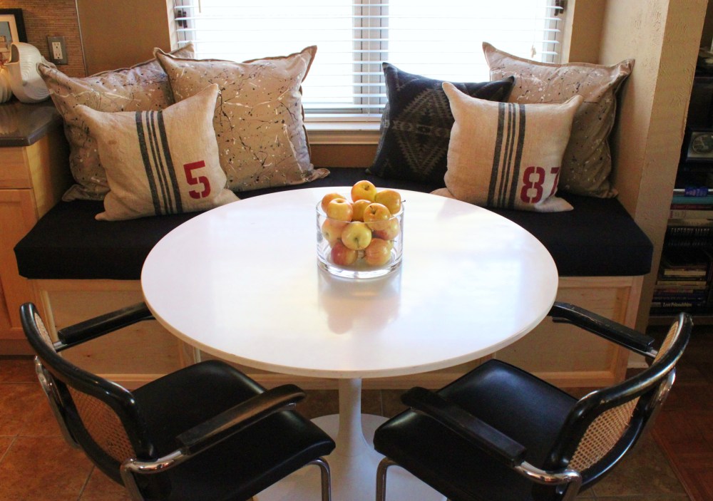 The New Banquette Filled with Pillows