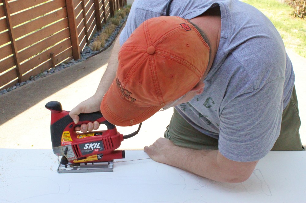 Use the Jigsaw with a Fine Blade to Scroll the Plywood