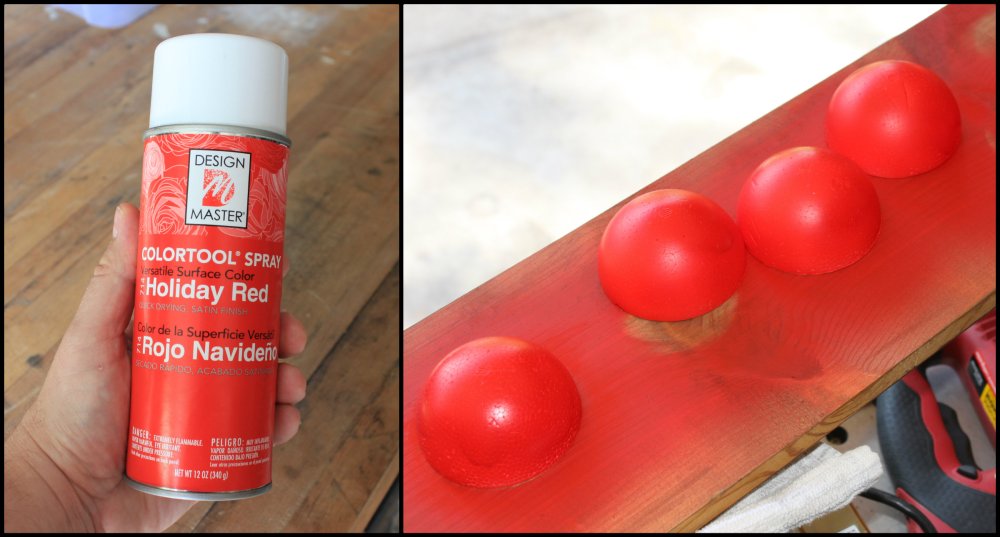 Design Master Holiday Red Spray Paint Collage