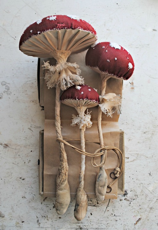 Textile Fairytale Toadstools by Mister Finch