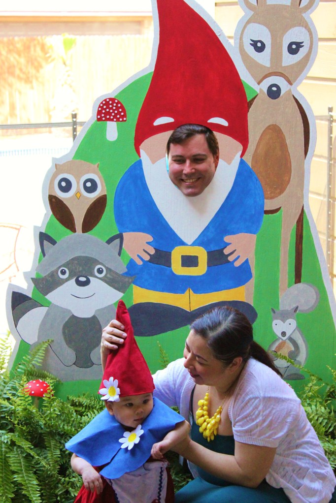 The Gnome Family Poses for a Picture