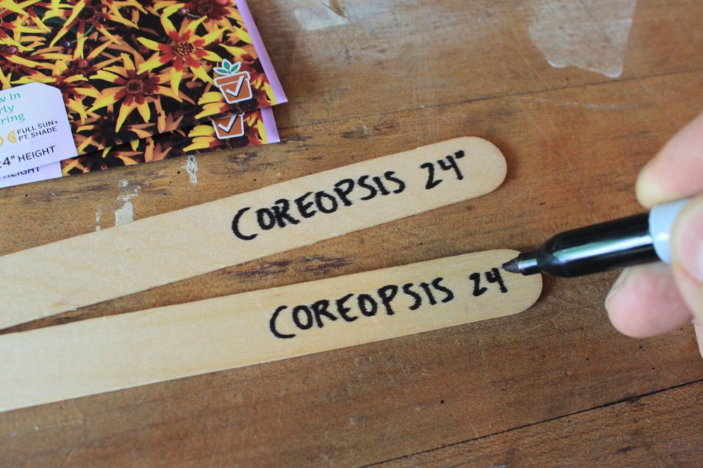 Write the Flower Name on Each Stick