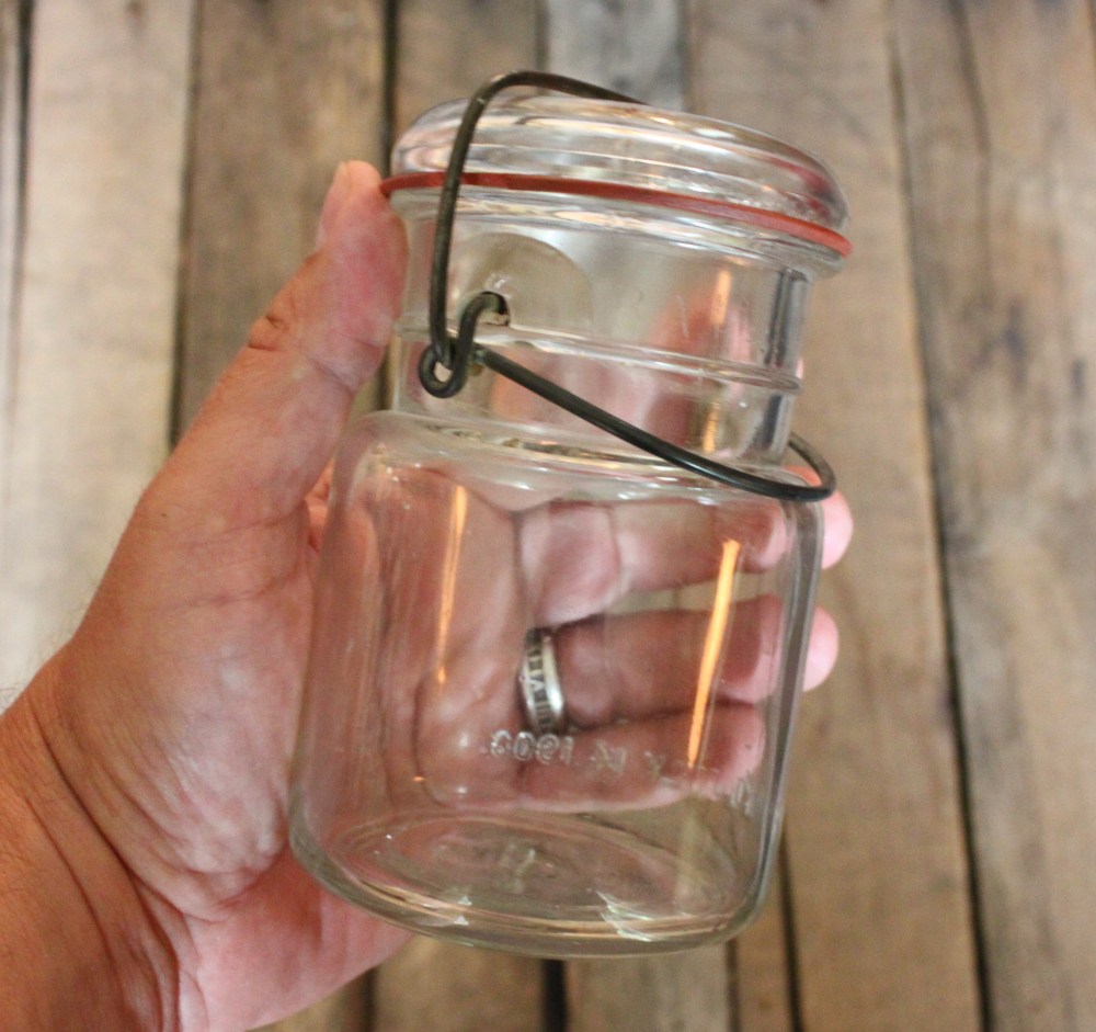 Vintage Caning Jar for Seaside Memory Jar