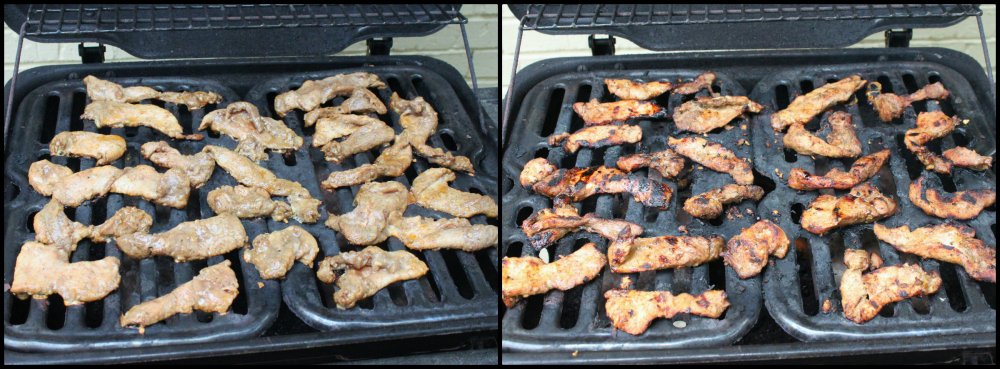 Grilling the Pork Collage