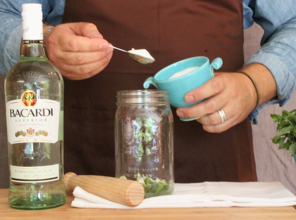Add 2 Heaping Teaspoons of Sugar to the Mason Jar