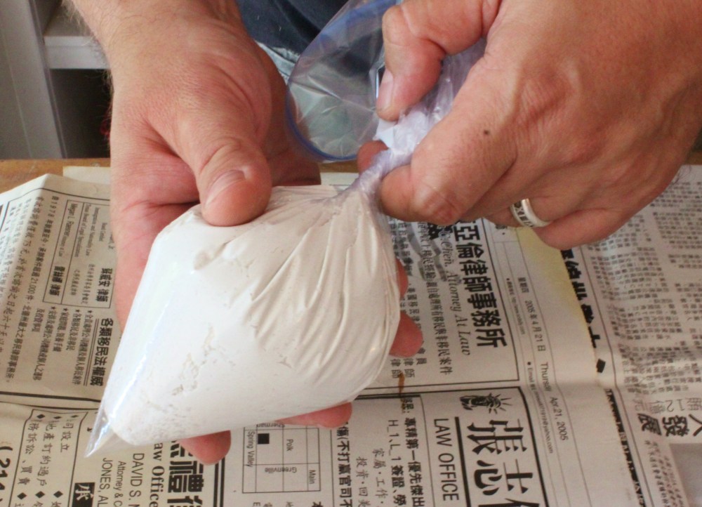 Fill a Zip-Loc Bag with Grout and Squeeze to a Corner