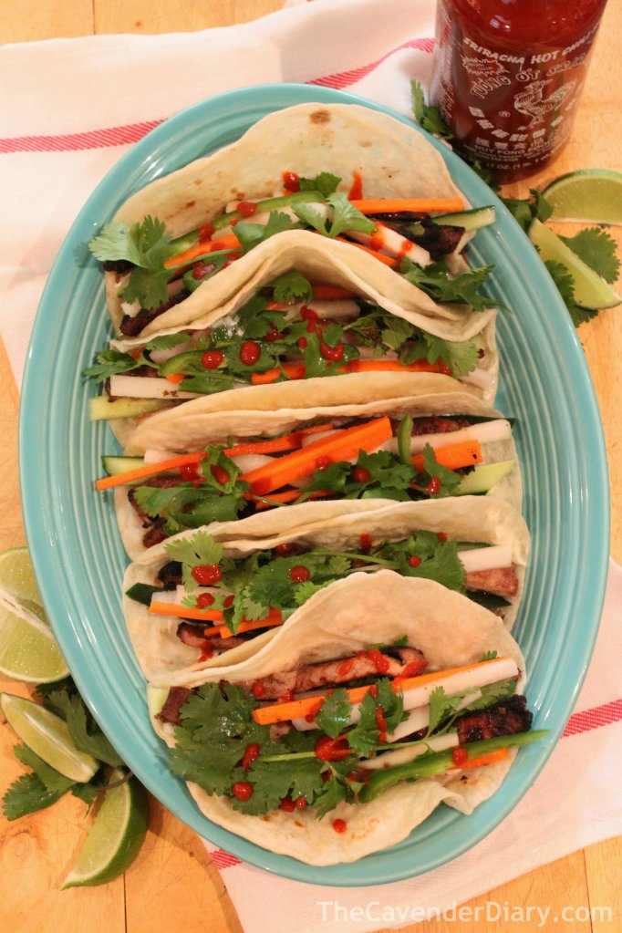 Finished Banh-Mi Tacos from the Cavender Diary Boys