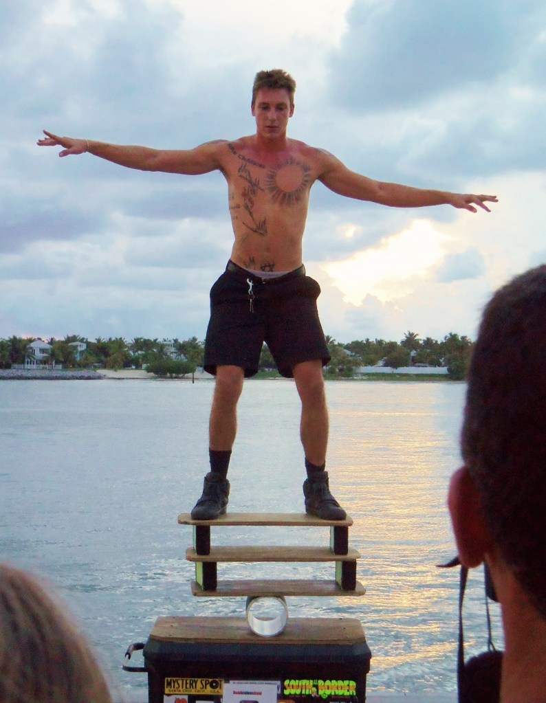 Key West Performer Balancing at Sunset