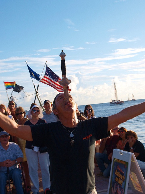 Key West Performer Swallowing a Sword