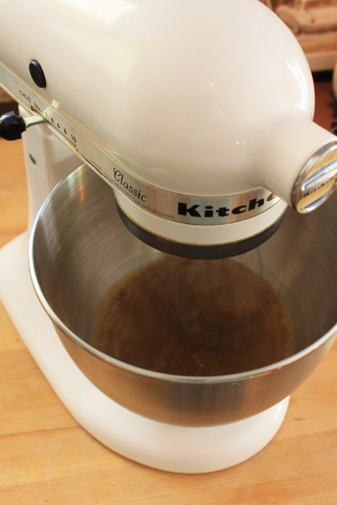 Mix Milk, Brown Sugar, and Molasses in Mixer