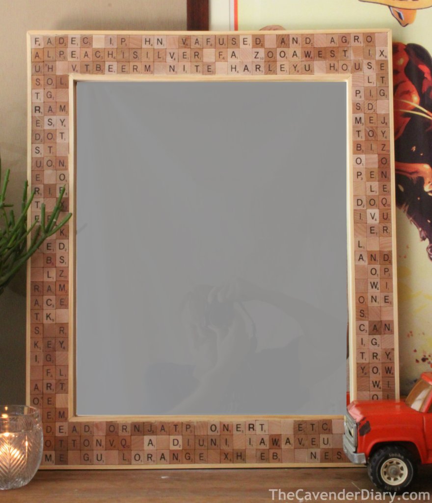 Scrabble Tile Mirror from the Cavender Diary 2