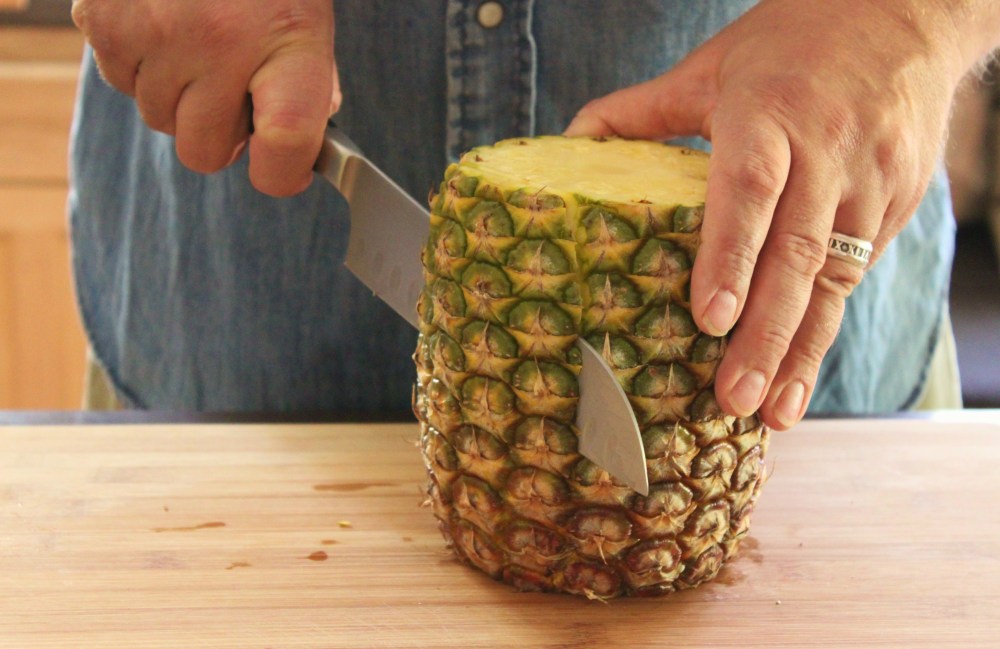 Stand Your Pineapple up and Cut Down the Side