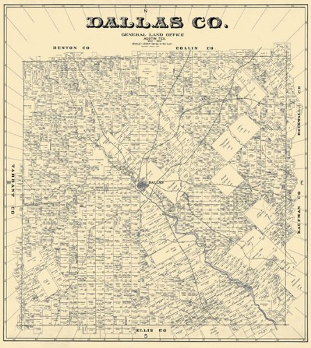Unframed 1884 Map of Dalals County from Amazon